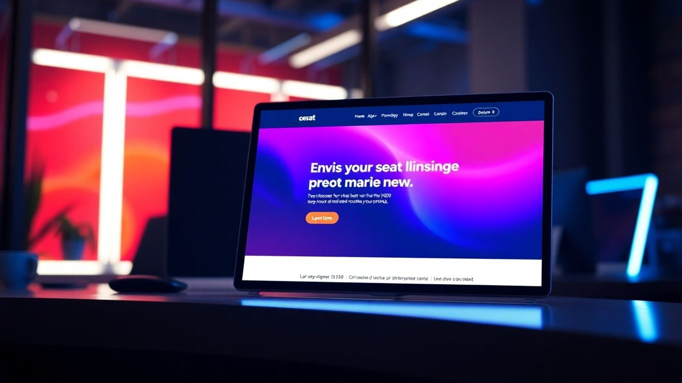 Unbounce landing page design on a digital interface.