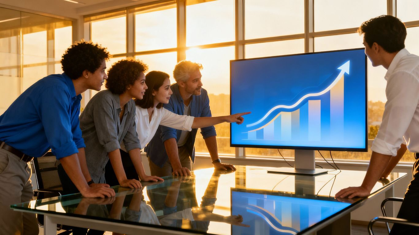 Team working on digital marketing strategy